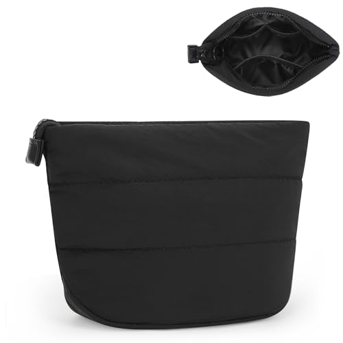Relavel Mini Makeup Bag, Cute Toiletry Bag Organizer, Black - color: 01-Black, size: Mini