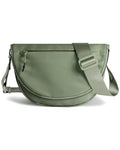 Crescent Bag for Women,Medium Nylon Crescent Bag Single Shoulder Bag - color: Bean Green