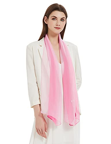 PANTONIGHT Long Chiffon Sheer Scarf Gradient Shaded Colors Lightweight Scarf For Womens - color: Col 701