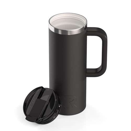 RTIC 20oz Road Trip Travel Mug with Lid and Handle, Midnight - color: Midnight, size: 20 Ounces