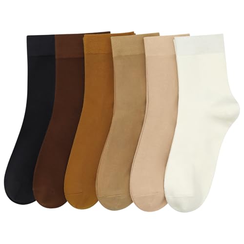 Women Thin Socks Rayon Bamboo Ankle Silky Quarter Anti Odor Casual Summer Socks 6 Pairs - color: Assorted8, size: 8-11