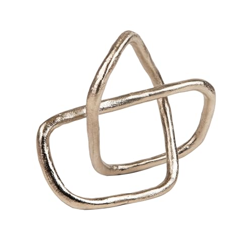 Mind Reader Metal Geometric Infinity Sculpture, Modern Home and Office Decor, Accent for Desks, Coffee Tables, and Shelves, Metal, Silver - color: Silver Decorative Squiggle