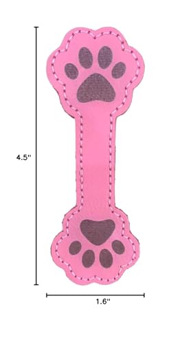 Unique Magnetic Leather Bookmarks for Reading, Cute Dog Paw Shape Magnet Bookmark Clips for Women, Men, Kids, Magnetic Book Marks, Gifts for Book Lovers Teachers Students (Pink)