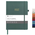 &And Per Se 2027 Planner, 12-Month Monthly & Weekly, 2027 Calendar Planner with 100gsm Paper, B5 Hardcover Faux Leather, 7.5" x 10" (Green) - color: Green, size: 7.5" x 10"(Jan 2027-Dec 2027)
