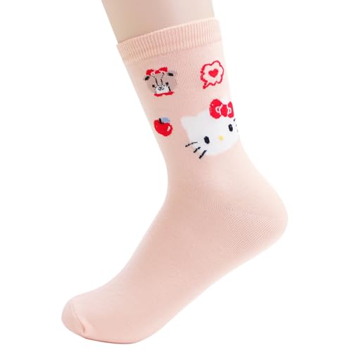 Kikiyasocks Socksense Hello K Character Series Women's Original Crew Socks (Mobile_5pairs)
