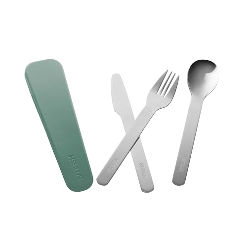 Smash Reusable Stainless Steel Travel Utensils/Cutlery Set with Silicone Case Sage - color: Sage