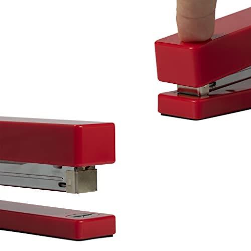 JAM PAPER Modern Desk Stapler - Red - Sold Individually - color: Red, size: Pack of 1