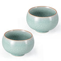 KAMMAK Japanese Tea Cups, 4.7 Oz Small Handmade Ceramic Teacups, Set of 2 - style: GN07