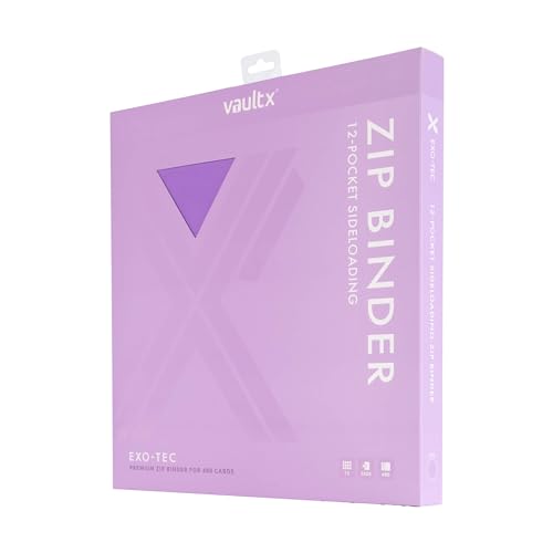 Vault X 12 Pocket Zip Trading Card Binder 480 Cards Exo-Tec (Purple) - color: Purple, size: 12 Pocket