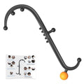 LiBa Trigger Point Massage Tool 11-Node, Collapsible S/C Curve - color: Detachable Black (1 Pack)