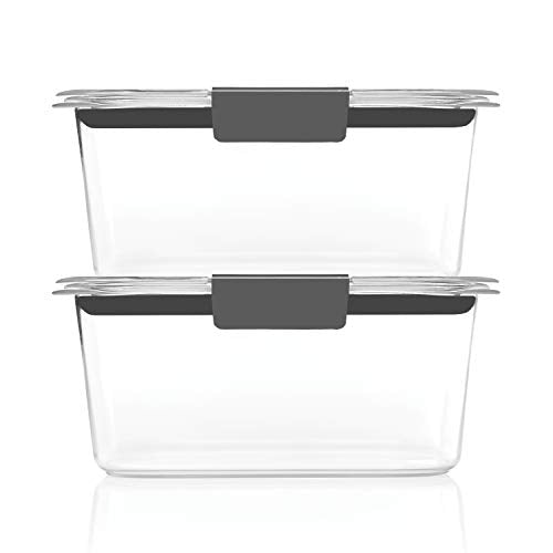 Rubbermaid Brilliance BPA-Free Food Storage Containers, Medium Deep, 4.7 Cup, 2-Pack, Airtight & Leak-Proof, Microwave & Dishwasher Safe - size: 4.7 cup (4-Piece)
