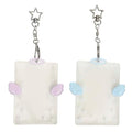 2-Pack Wing Shaped Photocard Holder - Clear Acrylic Cute Photocard Holder Keychain,Bus Cards,Ideal Gift for Fans - color: Purple/Blue