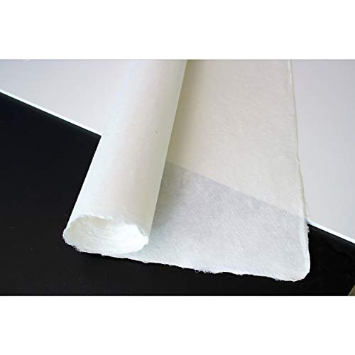 [10 Pcs] Korean Traditional Mulberry Paper HanJi Handmade Plain Natural White Double Layer 24.8" x 36.6" - size: 24.8" x 36.6" (Double-Layer)