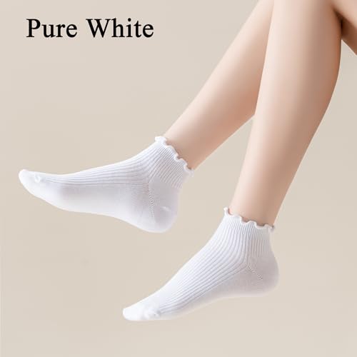Mcool Mary Womens Ankle Ruffle Socks 6 Pack - color: White, Black, size: 5-9
