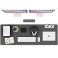 K KNODEL Extra Large Desk Mat, Leather Mouse Pad (47.2"x17", Dark Gray) - color: Dark Gray, size: 47.2" x 17"