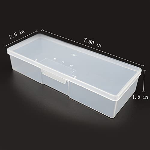 Lokyango Clear Manicure Tool Box, Personal Nail Tool Storage Box (4pcs)