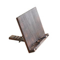 Rustic Wood Book Stand, Hands Free Holder for Cookbooks & Tablets