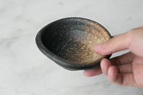 Colias Wing 3.5 Inch Retro Style Black&White Stylish Design Multipurpose Porcelain Side Dish Bowl Seasoning Dishes Soy Dipping Sauce Dishes-Set of 5 - color: Set-of-5-TypeD