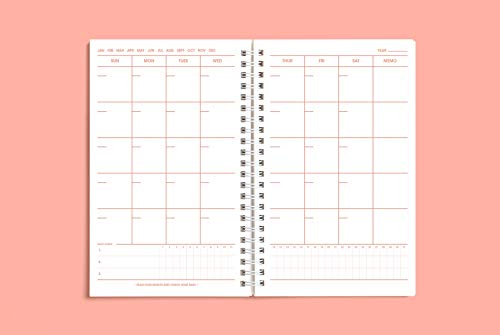 10 Minutes Planner 100 Days Color Chip (Living Coral) / Study Planner/Planner