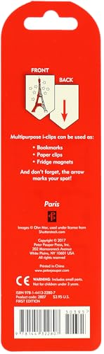 Paris i-Clips Magnetic Page Markers (Set of 8 Magnetic Bookmarks)