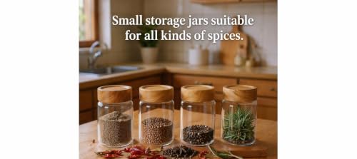 Small Glass Spice Jars, 6‑Pack, 8 fl oz (Approx 240ml) - color: H-lucency, size: 8 fl oz