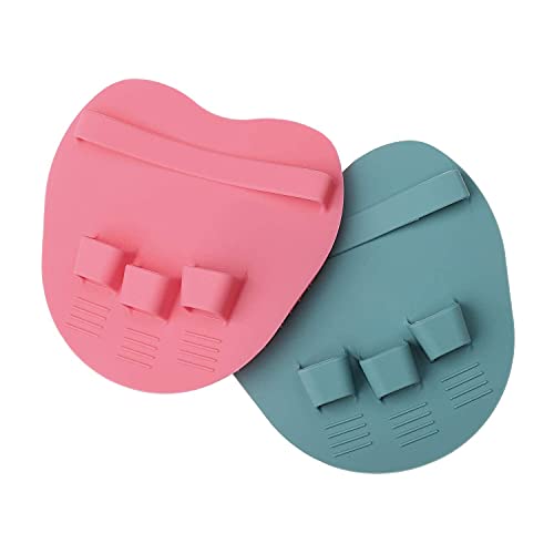 2 Pack Soft Silicone Shower Brush, Body Scrubber Exfoliating Skin Massage - color: 1 Pars_pink+green