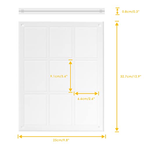 Standing Card Holder, 66 x 91 mm, Ultra Clear Acrylic Display - size: 9Cards