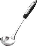 Zulay Kitchen Premium Soup Ladle - 12" Stainless Steel with Non-Slip Silicone Handle - size: Stainless Steel