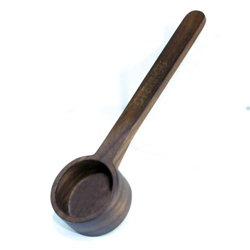 Wooden Scoops for Canisters, Coffee Scoop,Korean Style 6.61 inch Wooden Coffee Ground Spoon, Measuring for Ground Beans or tea, Soup Cooking Mixing Stirrer Kitchen Tools Utensils - color: A Walnut Wooden Long