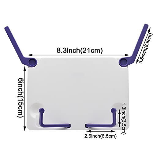 1 PCS Mini Desktop Book Stand Portable Foldable Lightweight Book Rest for Music Score Cookbook Tablet Ergonomic Reading Posture (Max Size 12 X 6 Inches)