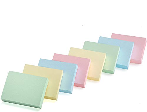 Sticky Notes, Mini Self-Stick Memo Notes - Self Adhesive - 1 ½ X 2 Inches - 100 Sheets Per Pad, 24 Pads Per Pack - Premium Quality - for Home, Office, School (Pastel)