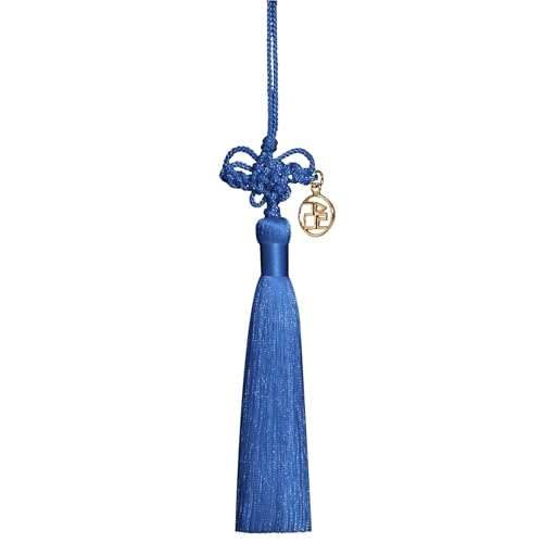 Korean Butterfly Norigae Tassel Charm, Traditional Knot Accessory Keychain, Hanbok Ornament Gift, 10 Colors (Blue) - color: Blue