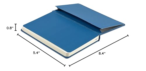 Leather Notebook, Writing Journal, Pacific Blue - color: Pacific Blue, size: Large