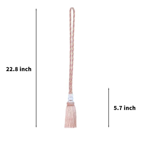 2 Pack Curtain Tiebacks with Tassel, Mix Pink - color: Mix Pink, size: 2