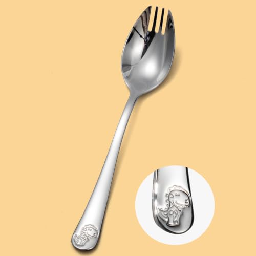 Alata Mini Sporks, 4-Pack Food-grade Stainless Steel Mini Sporks, 5.7 Inches Salad Forks For Dessert, Ice Cream, Salad, Soup, Noodle, Spaghetti, Dishwasher Safe - size: Mini-Silver