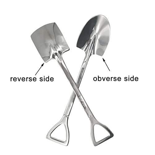 6Pcs 6.1inch Shovel Spoons Fork Set 18/10(304) Stainless Steel