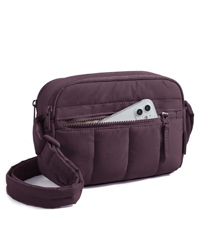 BAGSMART Cross Body Purse, Mini Crossbody Bags for Women Travel Purse - color: Crimson Purple, size: Small