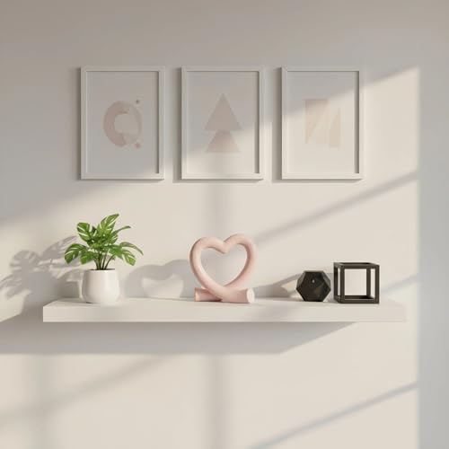 Lescafita Pink Heart Decor Sculpture, Cute Romantic Love Statue Aesthetic Room Decor for Bedroom Desk Shelf Coffee Table, Gift for Her Valentines Birthday - color: Pink