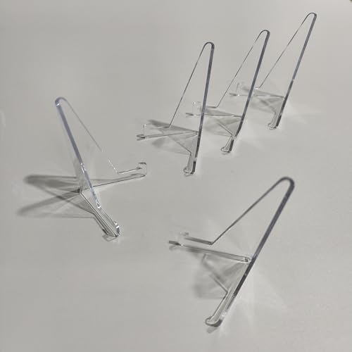 5 Pack Plastic Card Display Stand - Super Hard Clear Display for Baseball, Sports, Trading & Coin Cards - Durable & Sturdy Design