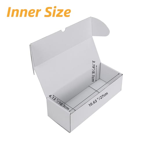 10 inch Toploader Storage Boxes 25 Pack, Bulk All White Card Box - size: 10.63x4.13x3.19 inch