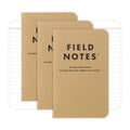 Field Notes: Original Kraft 3-Pack - Ruled Paper Memo Books - Lined 48 Page Pocket Notebooks - 3.5" x 5.5" - color: Ruled Paper