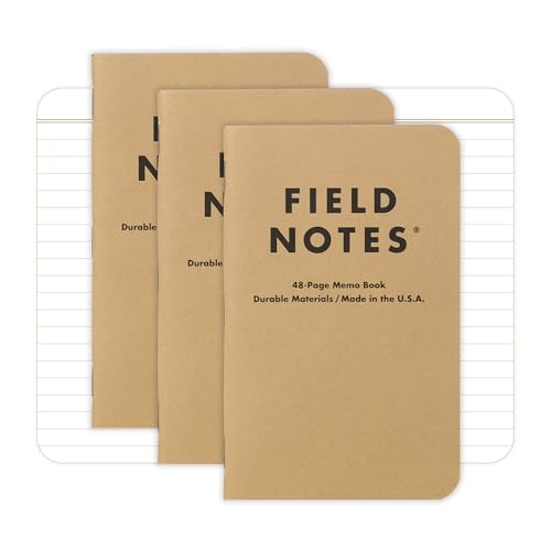 Field Notes: Original Kraft 3-Pack - Ruled Paper Memo Books - Lined 48 Page Pocket Notebooks - 3.5" x 5.5" - color: Ruled Paper