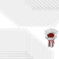 CCIJESW 20 Sheets Flower Bouquet Wrapping Paper Pure White - color: 002-Slightly Transparent White