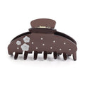 Large Claw Clips For Thick Hair 4 Inch Acetate Hair clips Women - color: brown