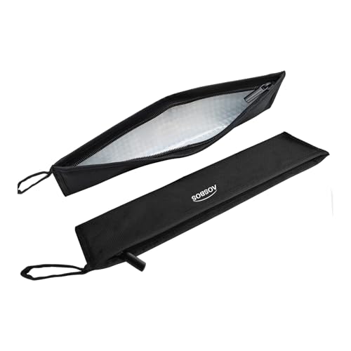 Aosbos Reusable Straws Carrying Case, Portable Small Pouch for Metal, Paper, Plastic, Silicone Disposable Straws, Stainless Steel Chopstick - Black - color: Black