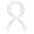 Pistha Chiffon Scarf Ribbon Neck Scarf Square Handkerchief 25.5 inch - color: White