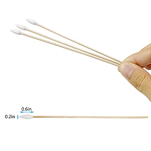 2000pcs Precision Cotton Swabs with 6'' Long Sticks for Gun Cleaning, Makeup or Pets - color: 2000P