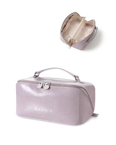 EACHY Large Capacity Travel Makeup Bag for Women, Cosmetic Pouch, Purple - color: E - Purple, size: Medium