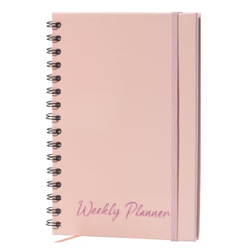 Nextnoid A5 Undated Weekly Planner with Goal & Habit Tracker, Pink - color: Pink, style: b-Weekly Undated