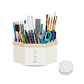 Jekelife 360 Degree Rotating Pen Holder,5-Compartment Desk Organizer,Pink - color: Pink, size: B